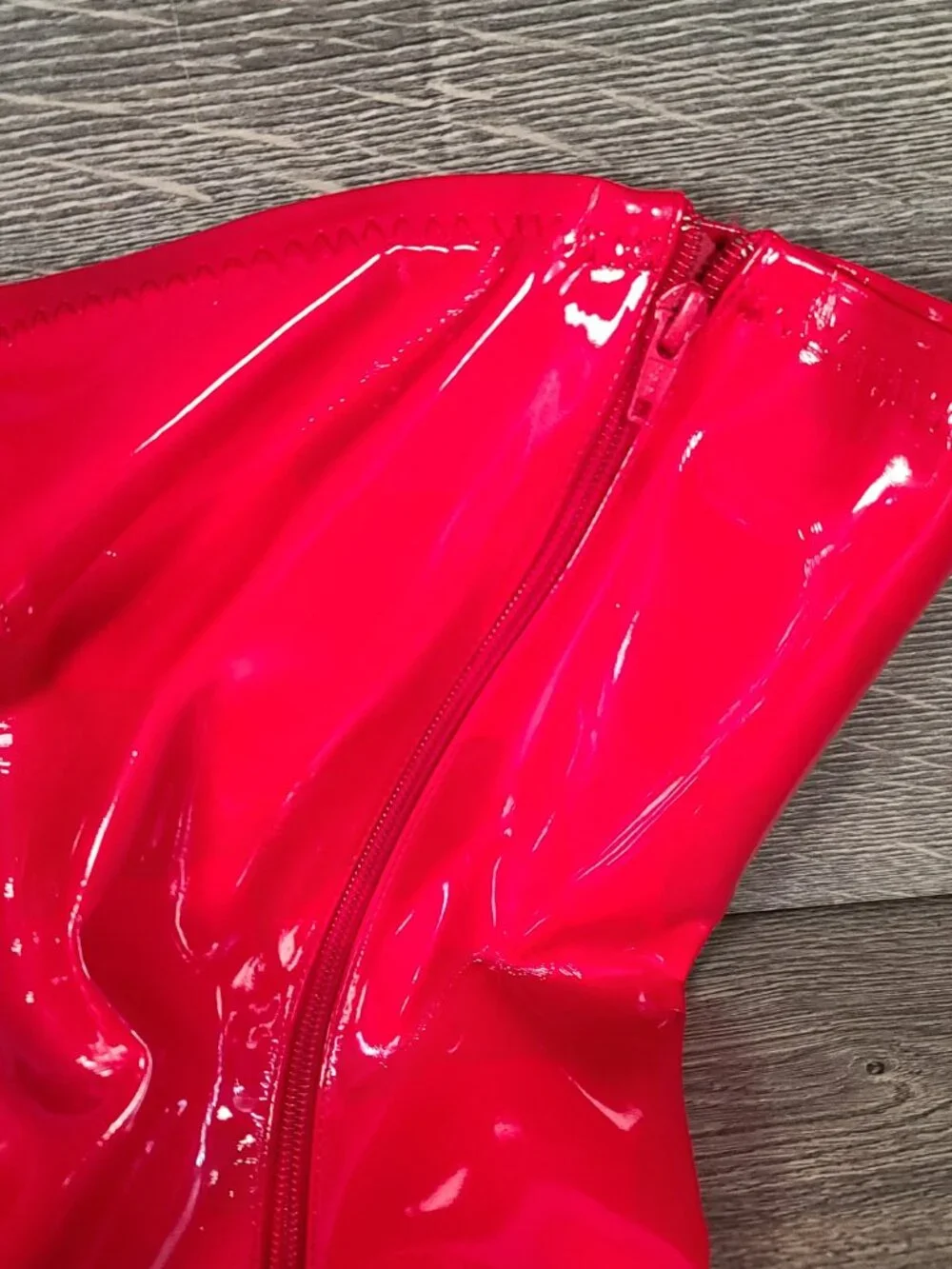 Pleaser Red Leather Knee High Seduce 3000 Boots Size 16M